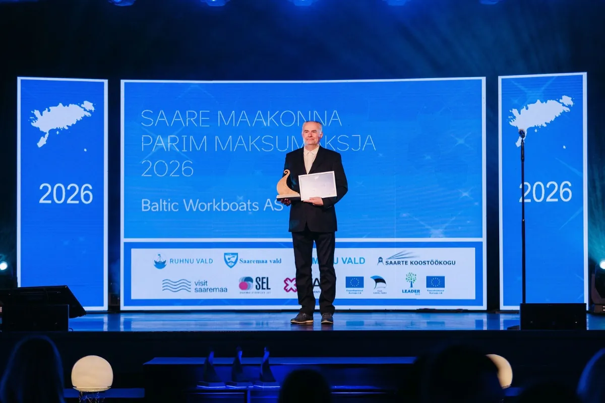 Baltic Workboats on kaheksandat aastat järjest Saare maakonna parim maksumaksja, tänavu ka aasta innovaator